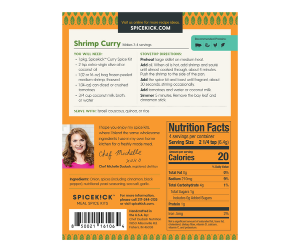 Curry No Sugar Gluten Free Dinner Recipe