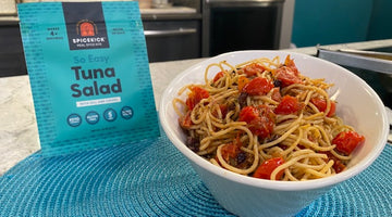 pasta puttanesca with tuna salad seasoning packet