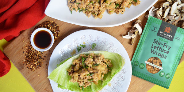 homemade lettuce wraps with seasoning packet